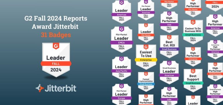 G2 Fall 2024 Report Awards 31 Badges to Jitterbit for Rapid Implementation, Customer Support and Business-Friendly Capabilities