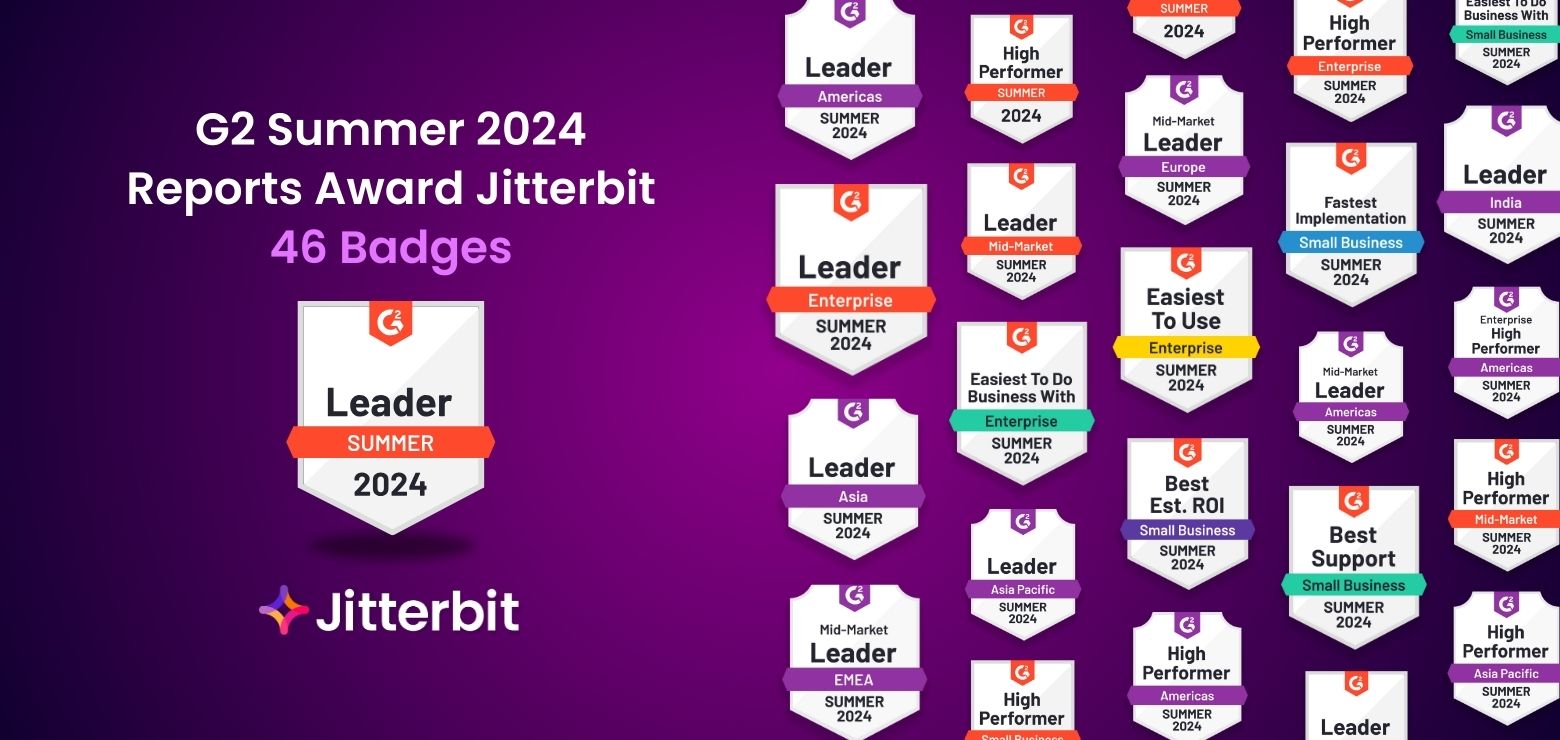Jitterbit Awarded 46 Badges for Rapid Implementation Capabilities, User-Friendly Features in 2024 G2 Summer Report