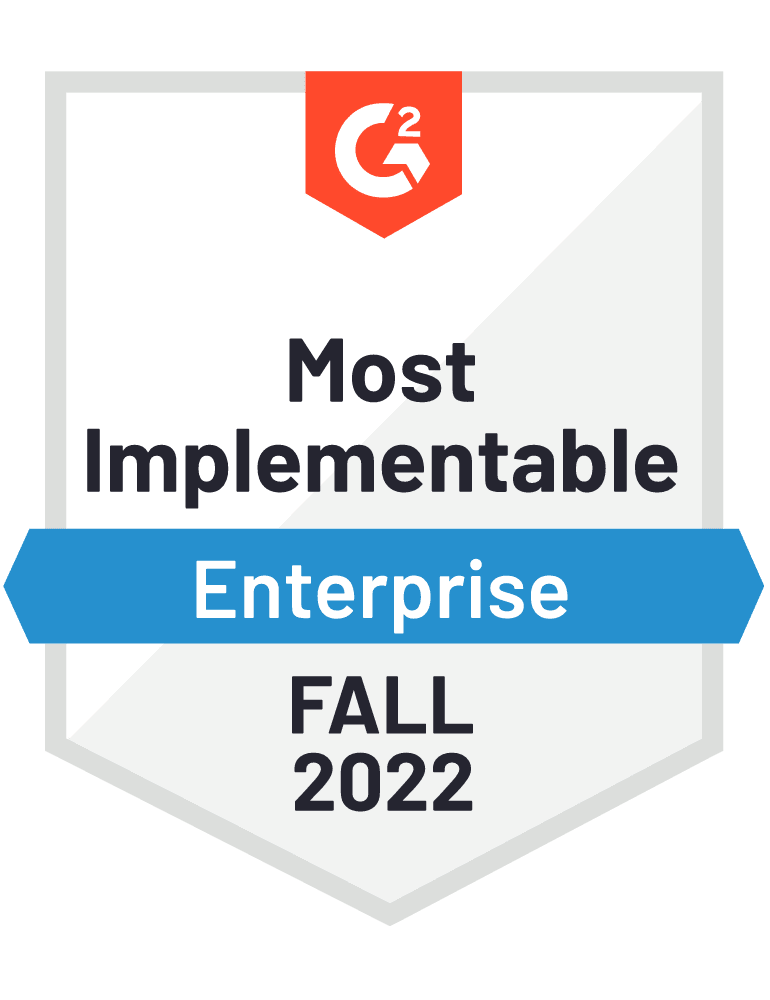 G2 - Most Implementable - Enterprise - Fall 2022